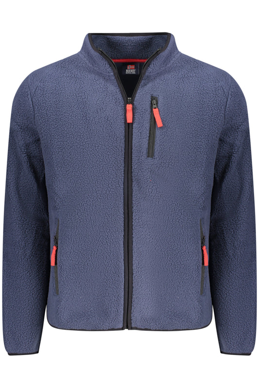 NORWAY 1963 FELPA CON ZIP UOMO BLU