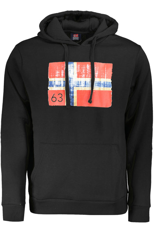 NORWAY 1963 FELPA SENZA ZIP UOMO NERO