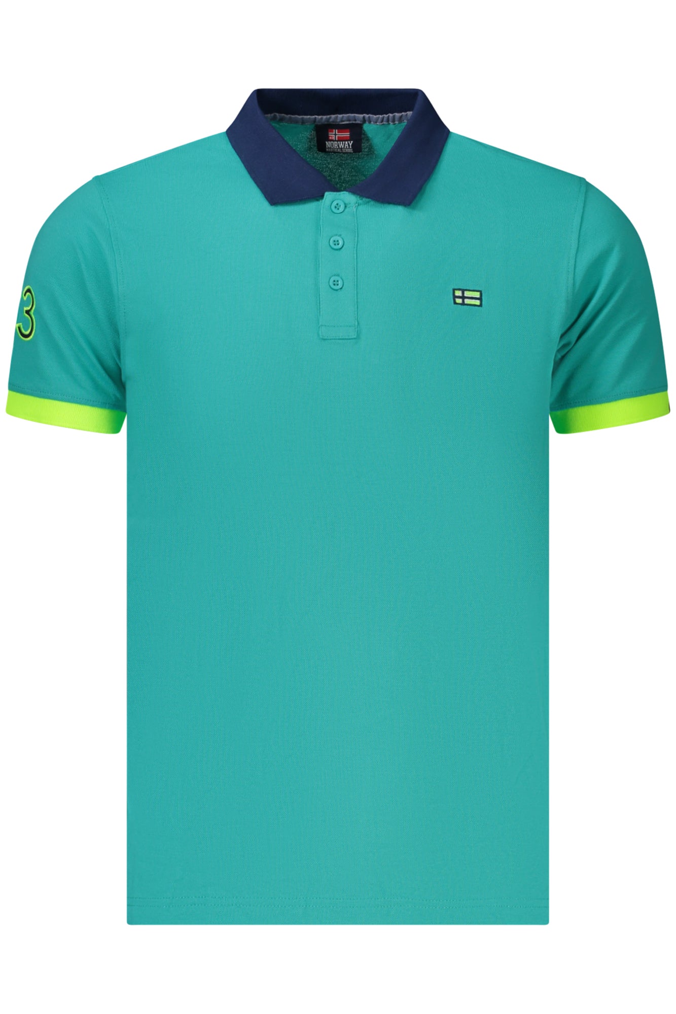 NORWAY 1963 POLO MANICHE CORTE UOMO AZZURRO