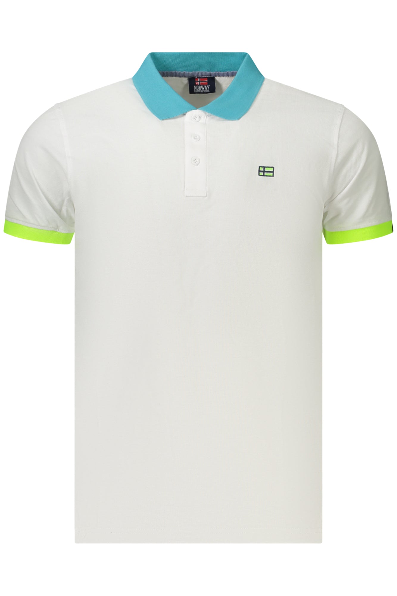 NORWAY 1963 POLO MANICHE CORTE UOMO BIANCO