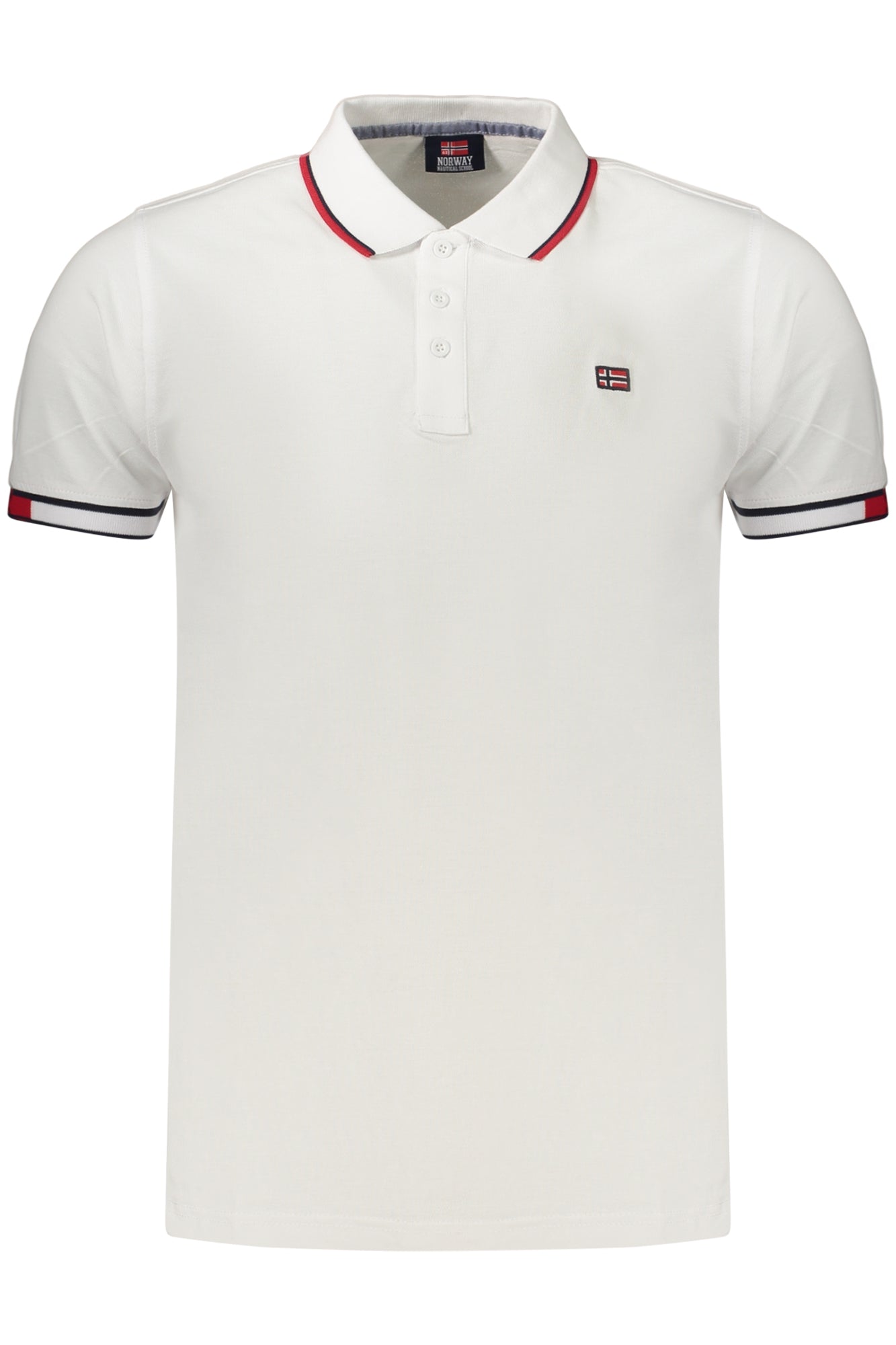 NORWAY 1963 POLO MANICHE CORTE UOMO BIANCO