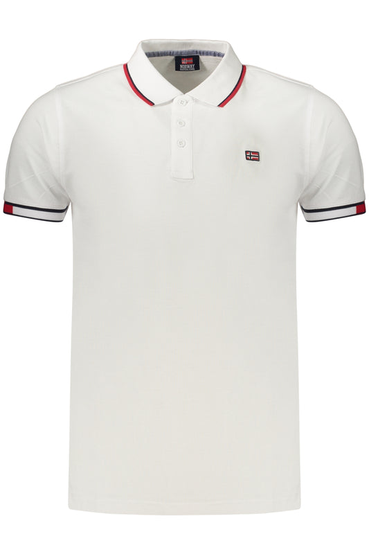 NORWAY 1963 POLO MANICHE CORTE UOMO BIANCO