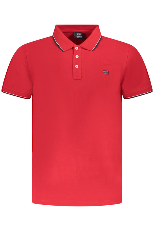 NORWAY 1963 POLO MANICHE CORTE UOMO ROSSO