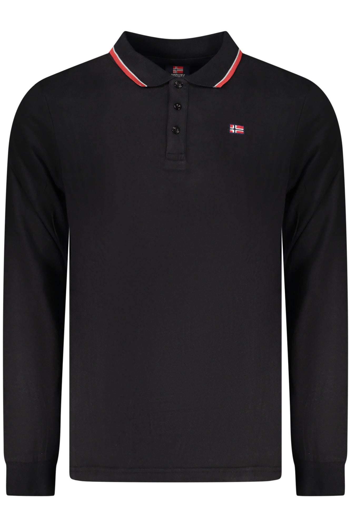 NORWAY 1963 POLO MANICHE LUNGHE UOMO NERO