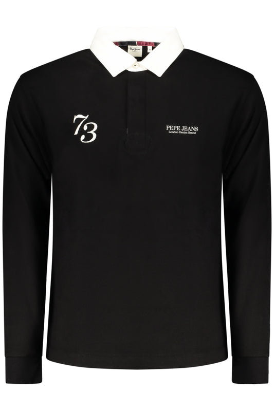 PEPE JEANS POLO MANICHE LUNGHE UOMO NERO