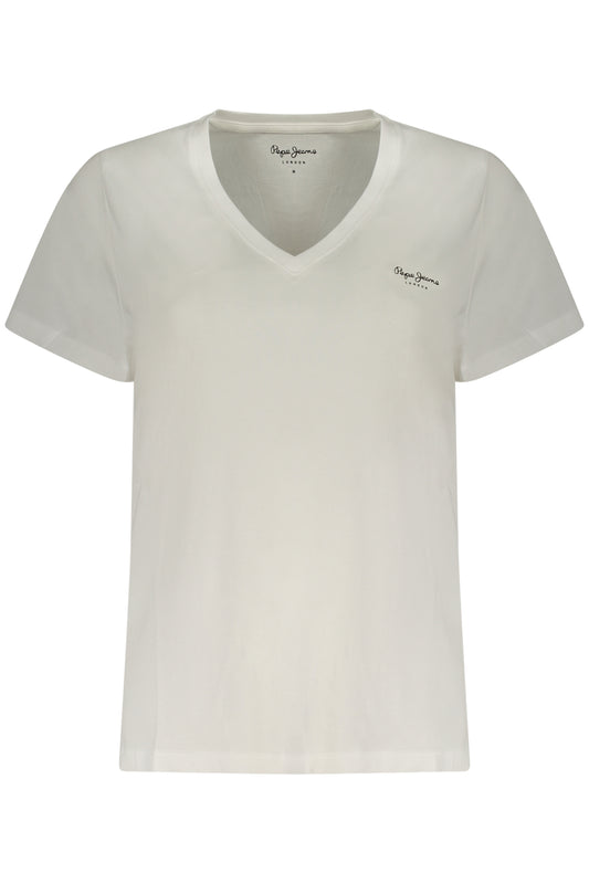 PEPE JEANS T-SHIRT MANICHE CORTE DONNA BIANCO
