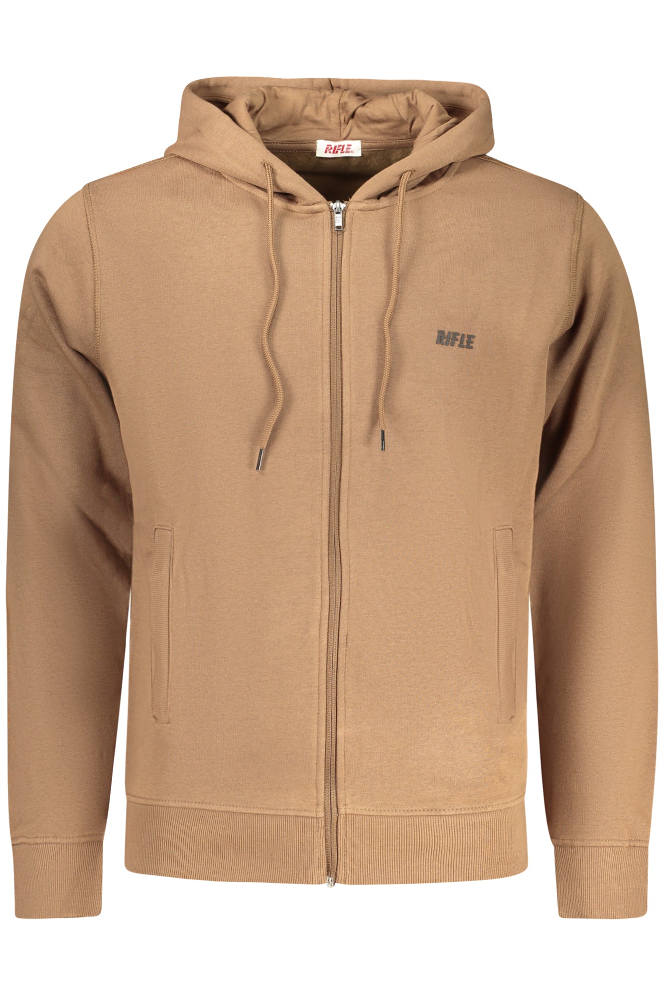 RIFLE FELPA CON ZIP UOMO MARRONE