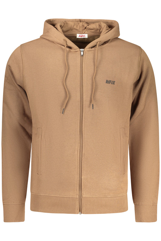 RIFLE FELPA CON ZIP UOMO MARRONE