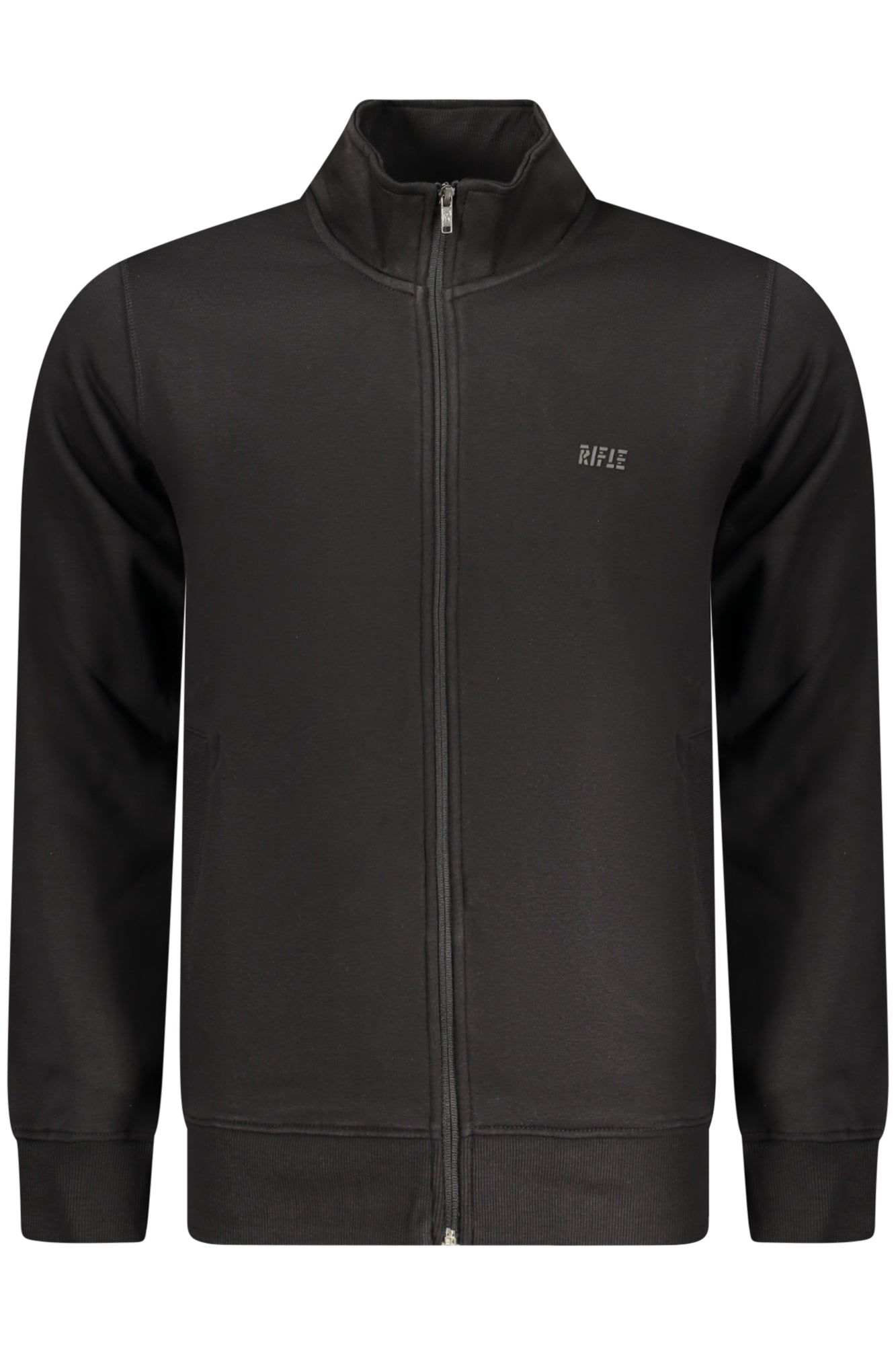 RIFLE FELPA CON ZIP UOMO NERO