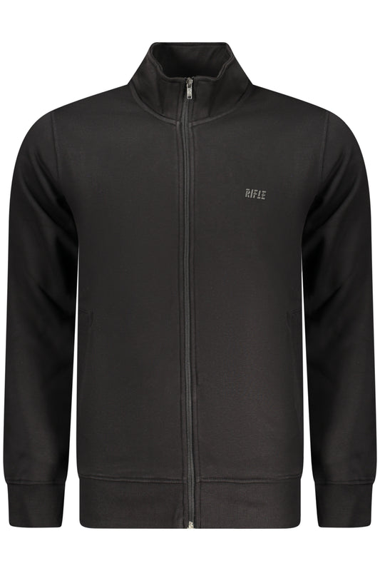 RIFLE FELPA CON ZIP UOMO NERO