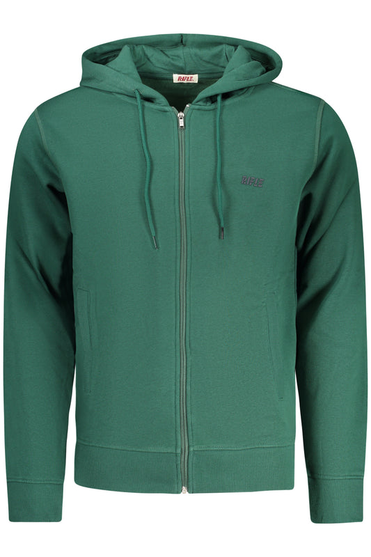 RIFLE FELPA CON ZIP UOMO VERDE