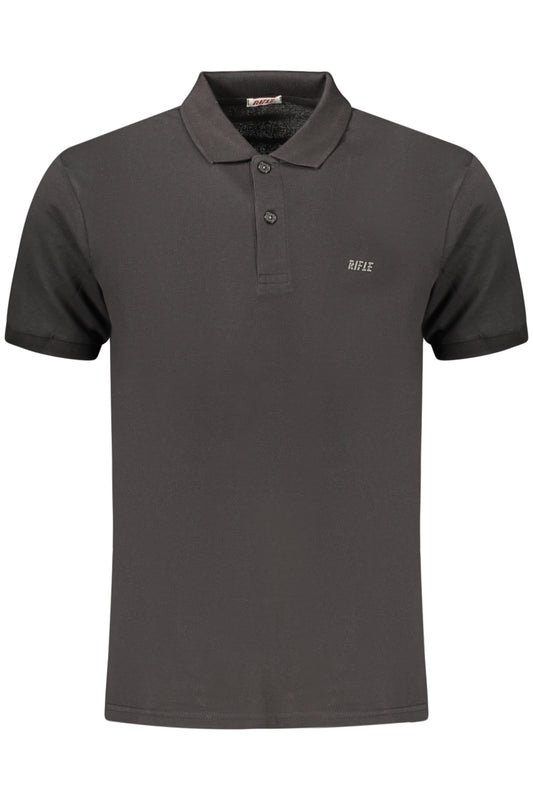 RIFLE POLO MANICHE CORTE UOMO NERO