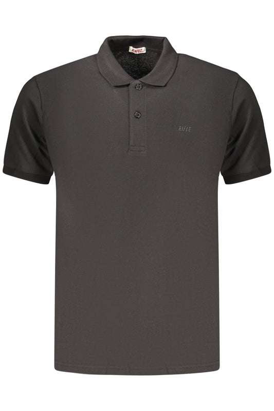 RIFLE POLO MANICHE CORTE UOMO NERO