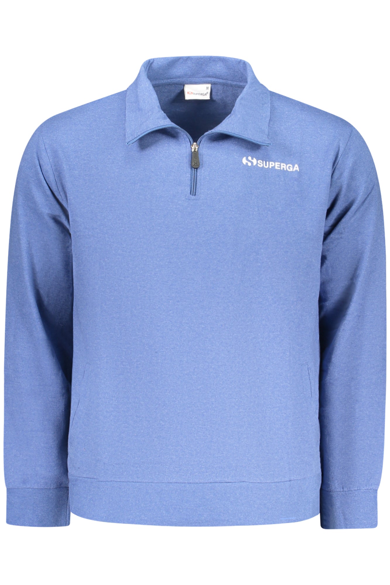 SUPERGA FELPA SENZA ZIP UOMO AZZURRO