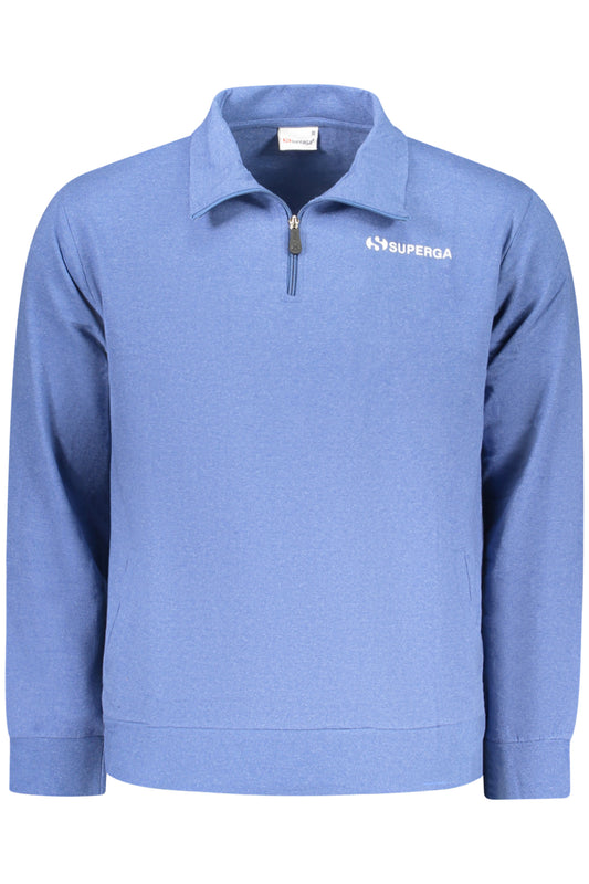 SUPERGA FELPA SENZA ZIP UOMO AZZURRO
