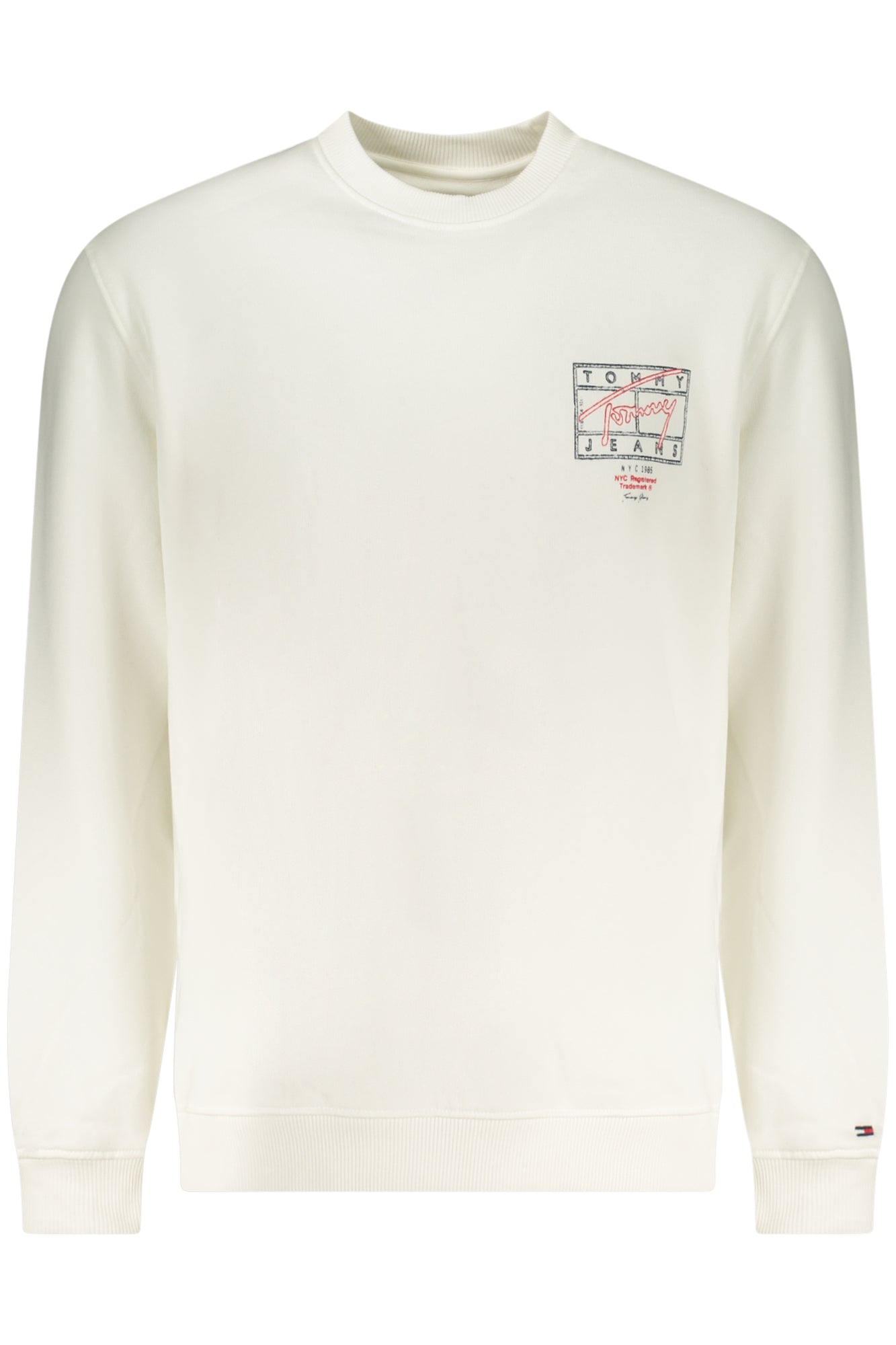 TOMMY HILFIGER FELPA SENZA ZIP UOMO BIANCO