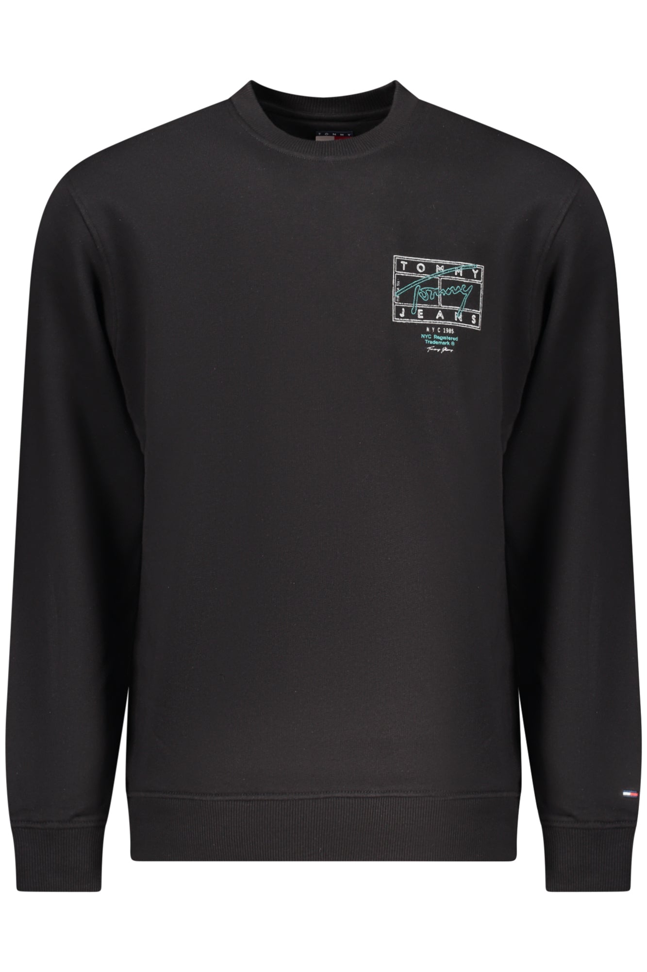 TOMMY HILFIGER FELPA SENZA ZIP UOMO NERO