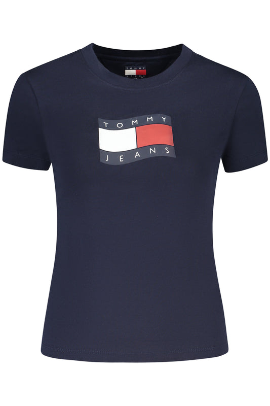 TOMMY HILFIGER T-SHIRT MANICHE CORTE DONNA BLU
