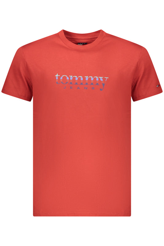 TOMMY HILFIGER T-SHIRT MANICHE CORTE UOMO ROSSO
