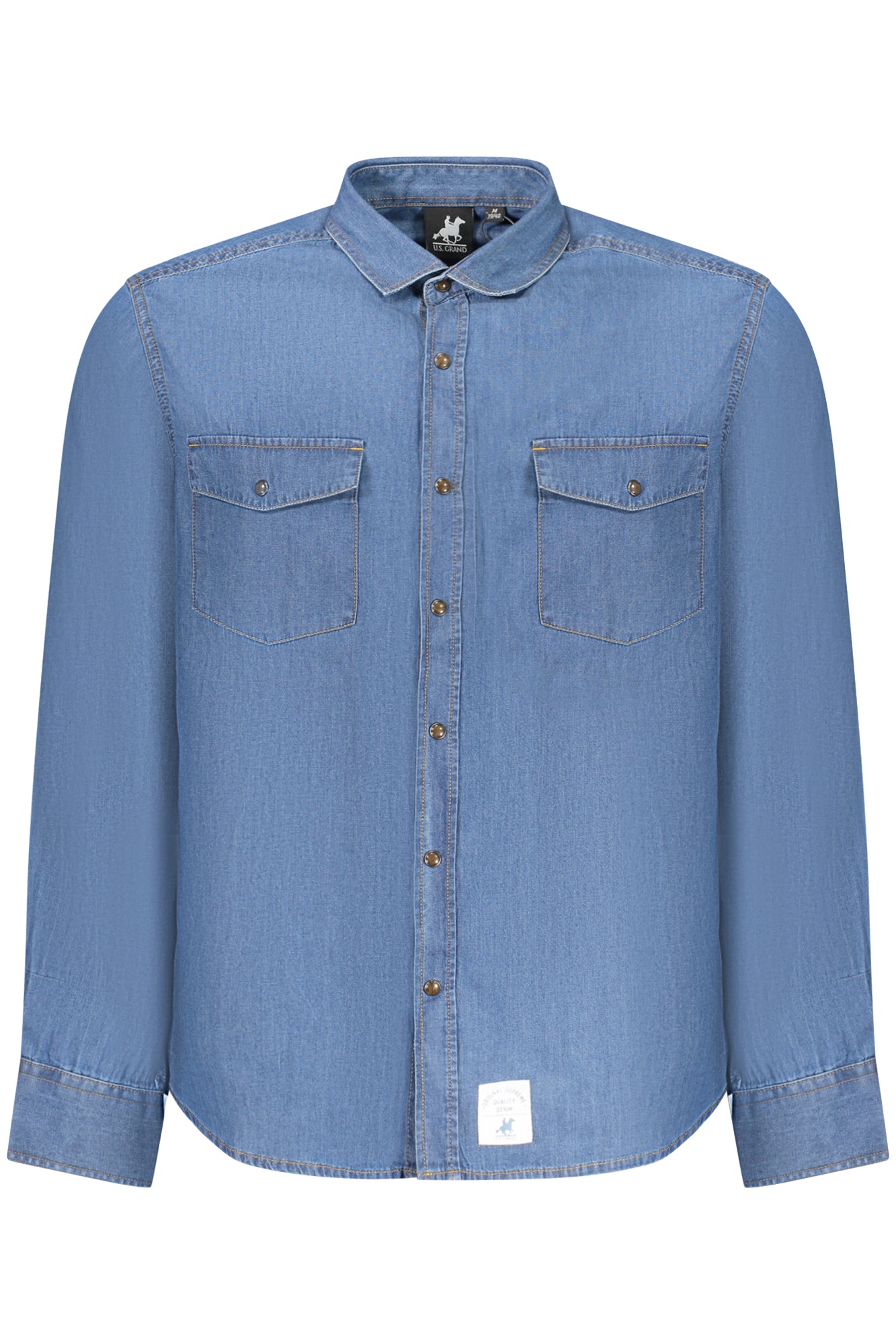 U.S. GRAND CAMICIA MANICHE LUNGHE UOMO BLU
