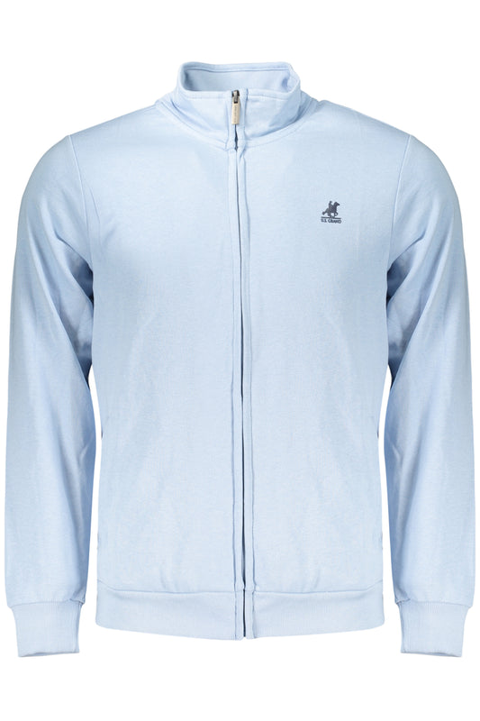 U.S. GRAND FELPA CON ZIP UOMO AZZURRO