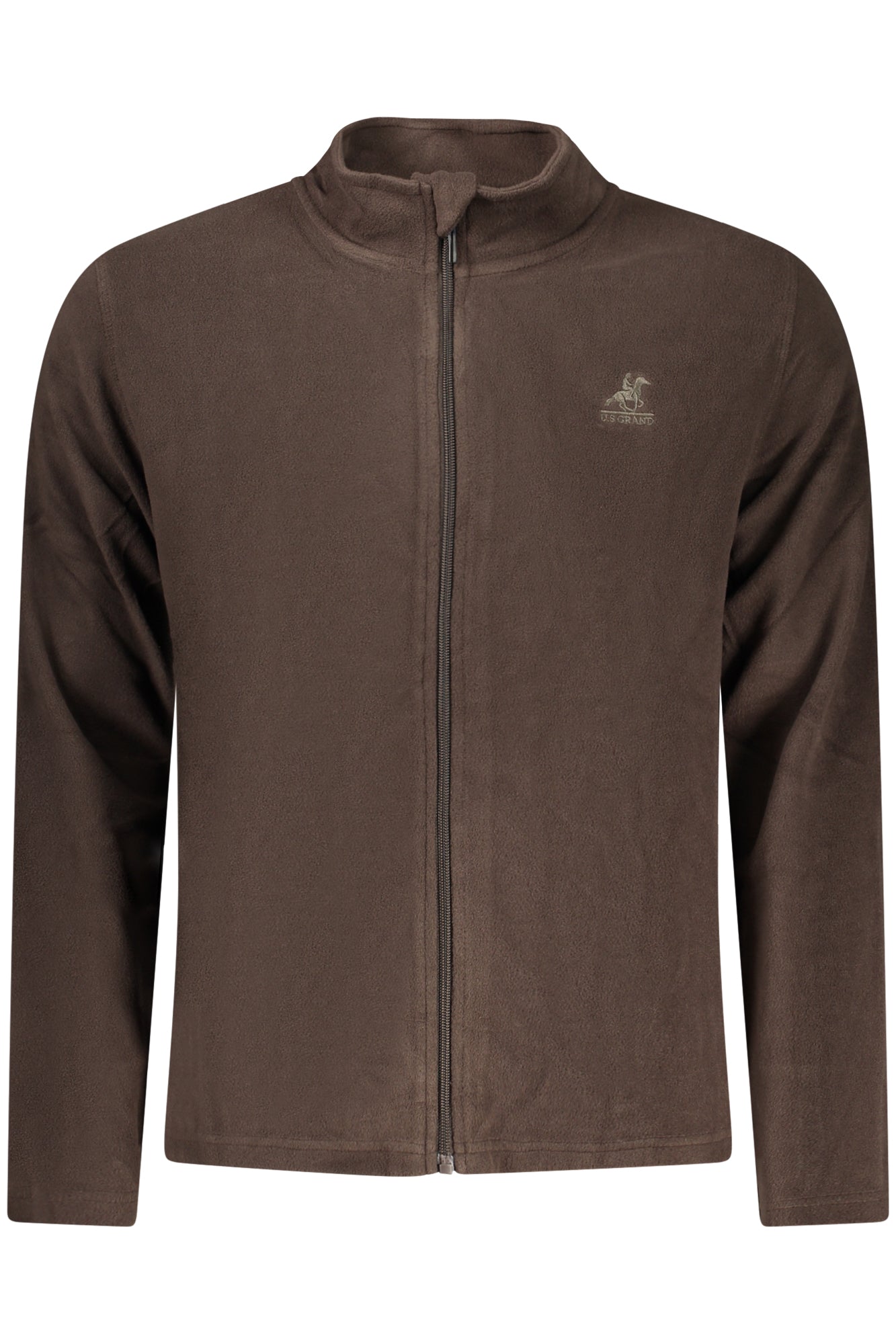 U.S. GRAND FELPA CON ZIP UOMO MARRONE