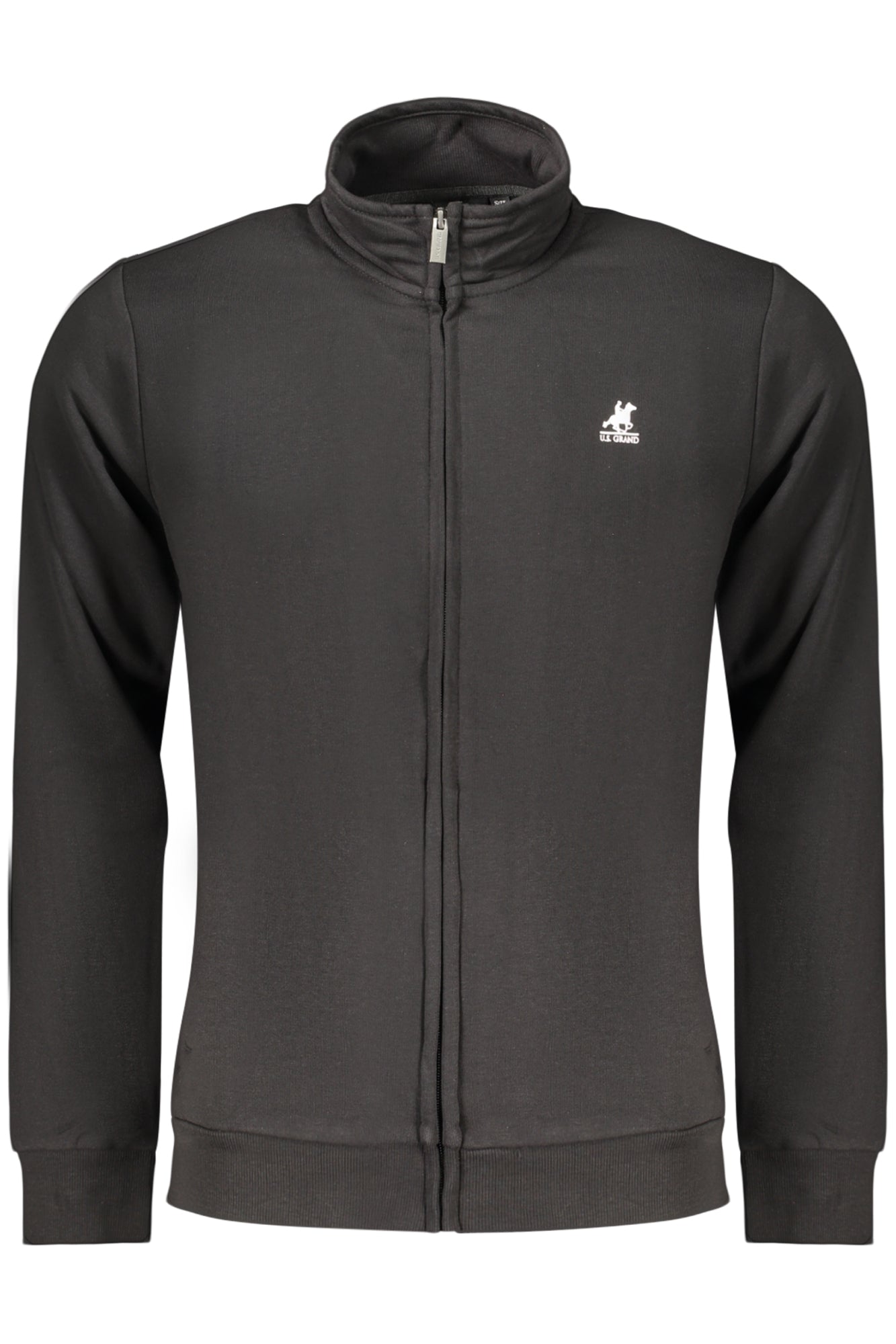 U.S. GRAND FELPA CON ZIP UOMO NERO