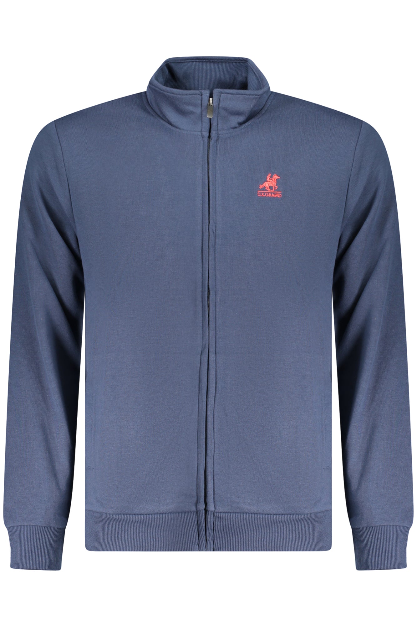 U.S. GRAND FELPA CON ZIP UOMO BLU