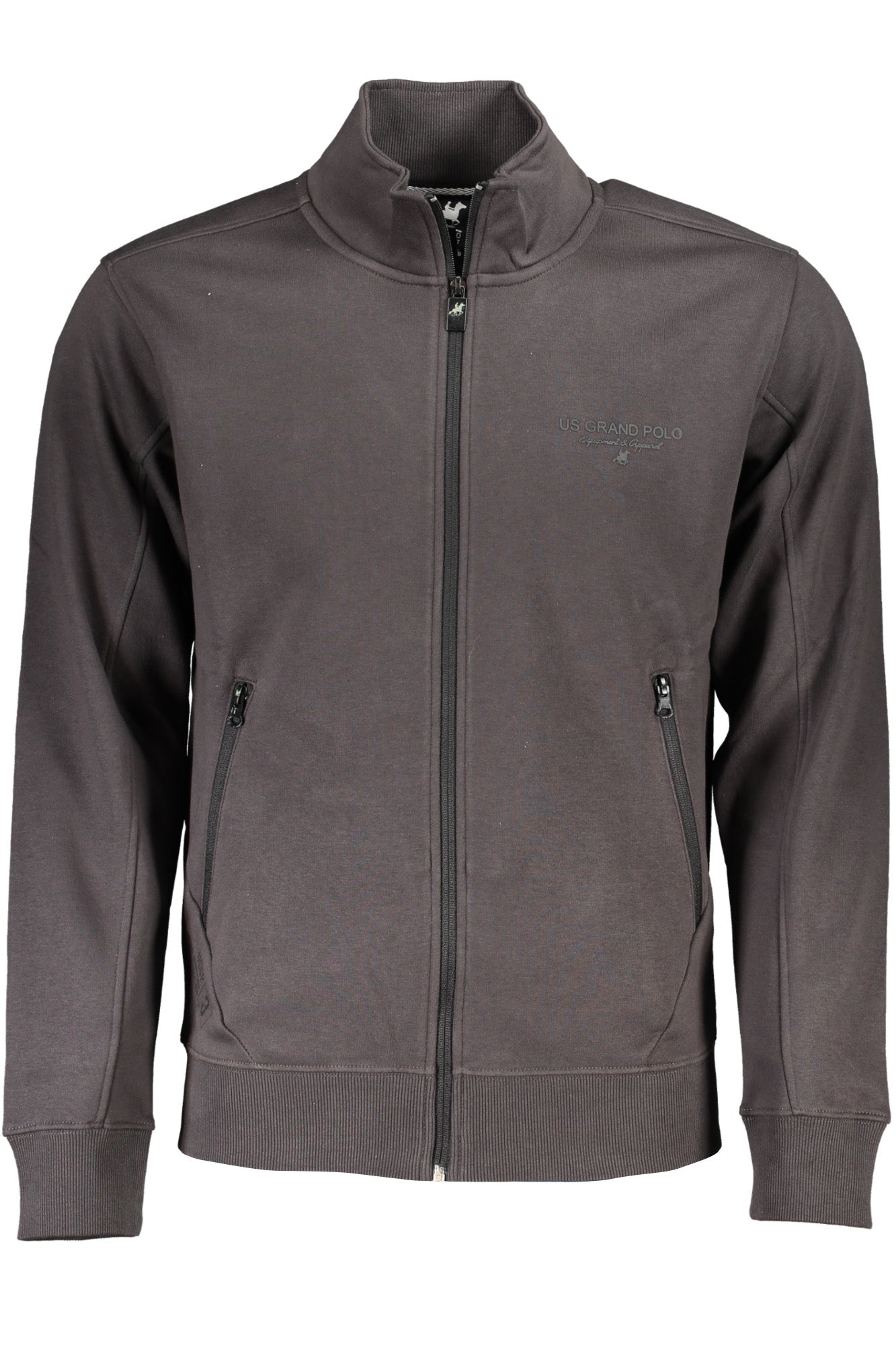 U.S. GRAND FELPA CON ZIP UOMO GRIGIO