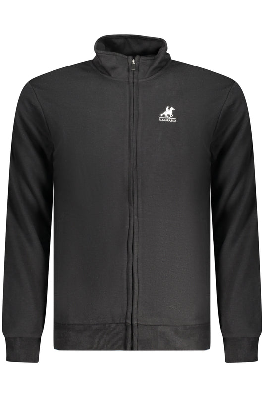 U.S. GRAND FELPA CON ZIP UOMO NERO