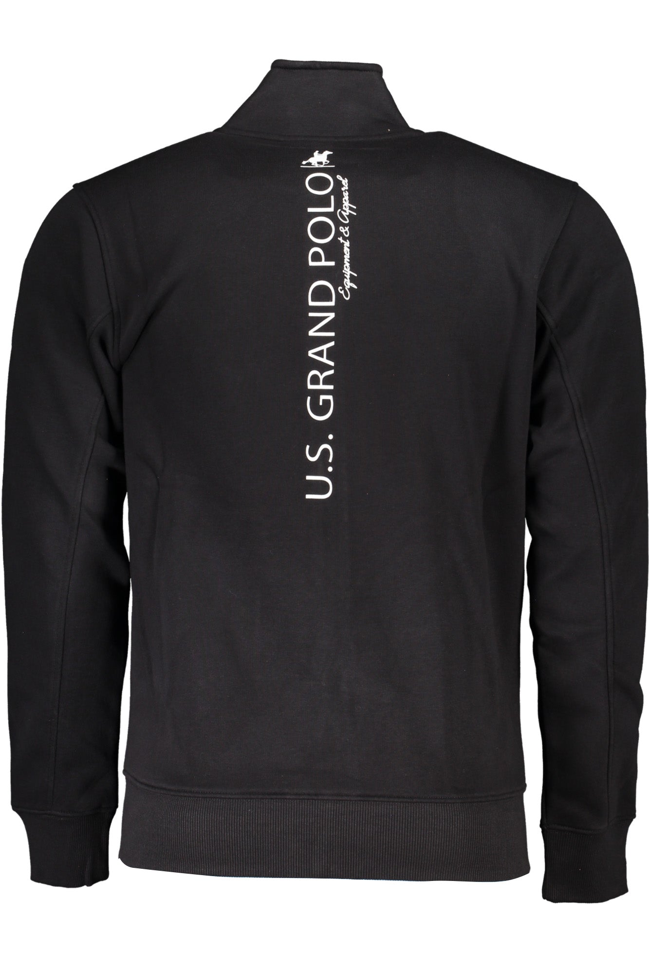 U.S. GRAND FELPA CON ZIP UOMO NERO