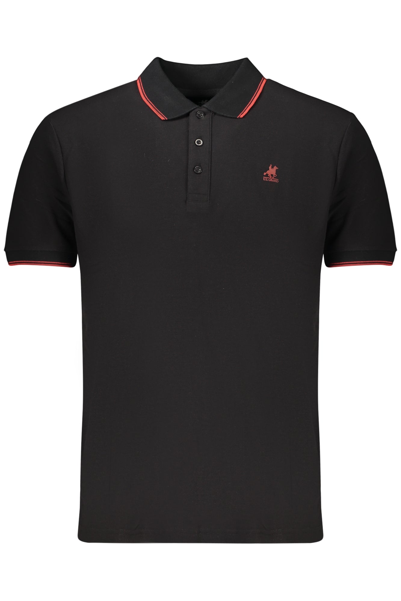 U.S. GRAND POLO MANICHE CORTE UOMO NERO