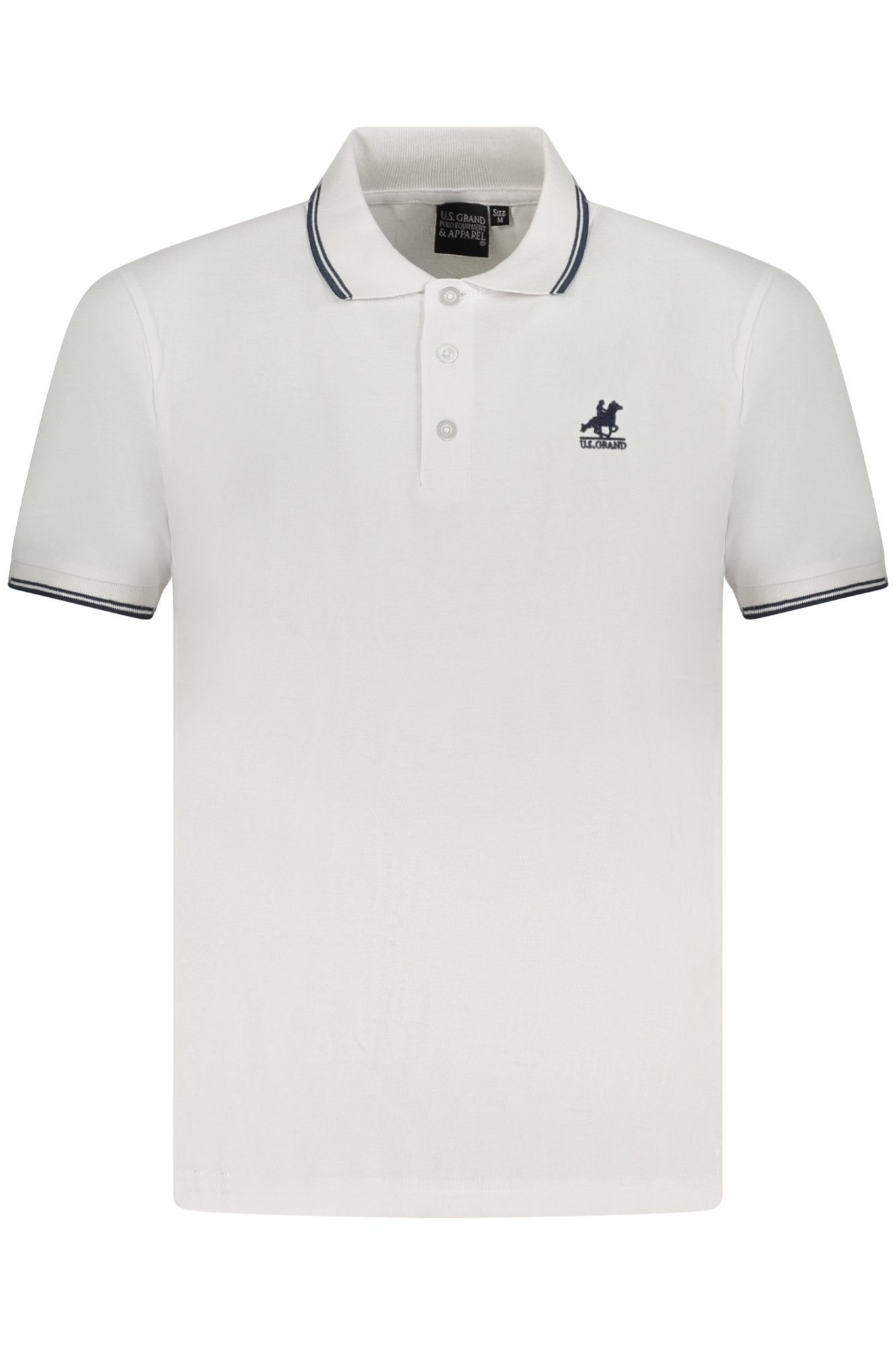 U.S. GRAND POLO MANICHE CORTE UOMO BIANCO