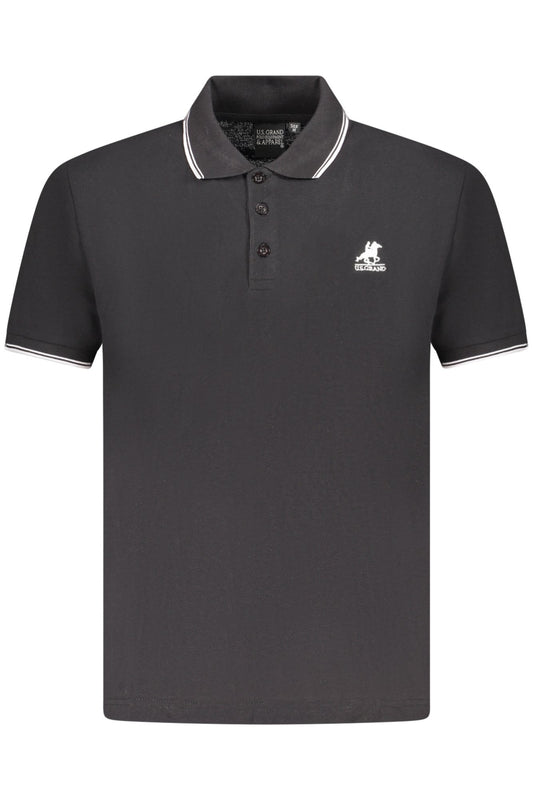 U.S. GRAND POLO MANICHE CORTE UOMO NERO