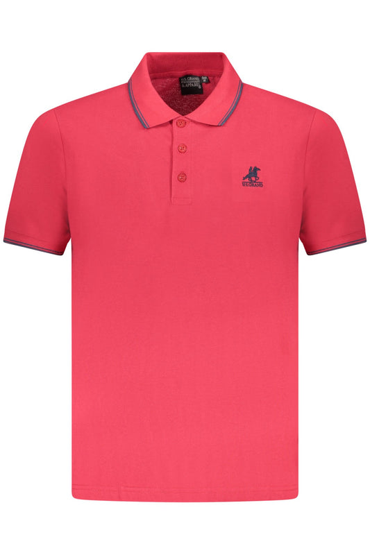 U.S. GRAND POLO MANICHE CORTE UOMO ROSSO