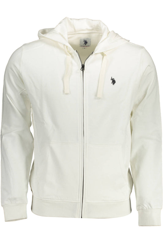 U.S. POLO ASSN. FELPA CON ZIP UOMO BIANCO
