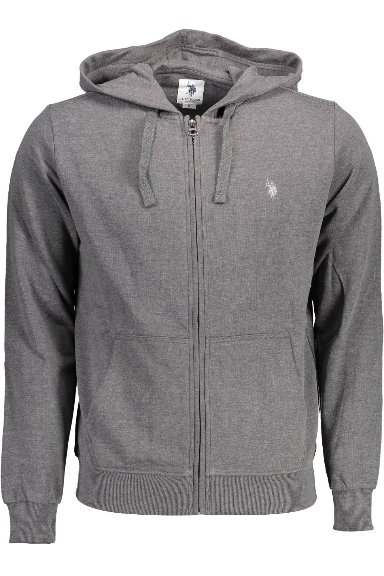U.S. POLO ASSN. FELPA CON ZIP UOMO GRIGIO