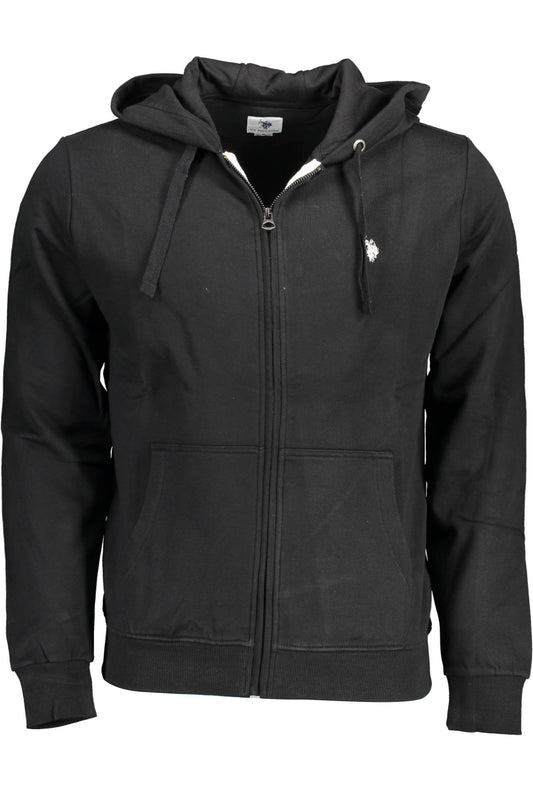U.S. POLO ASSN. FELPA CON ZIP UOMO NERO